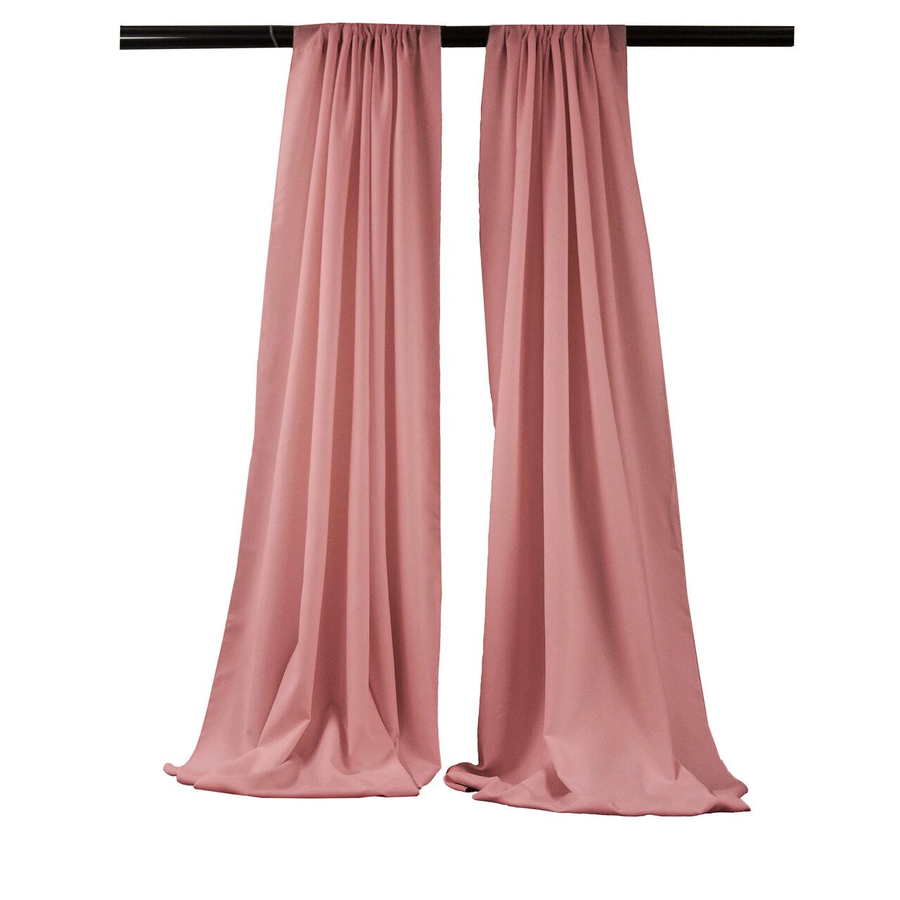 Pack of 2 Polyester Poplin Backdrop Drapes 96 x 58 Inch Semi-Opaque Event Panels
